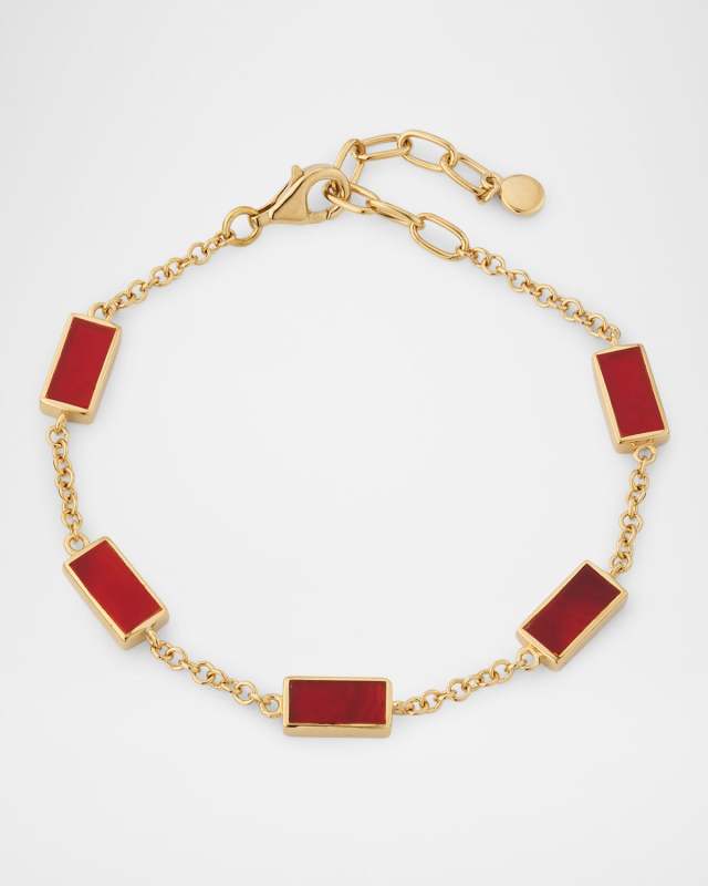 Five Station Dash Rectangle Bracelet
